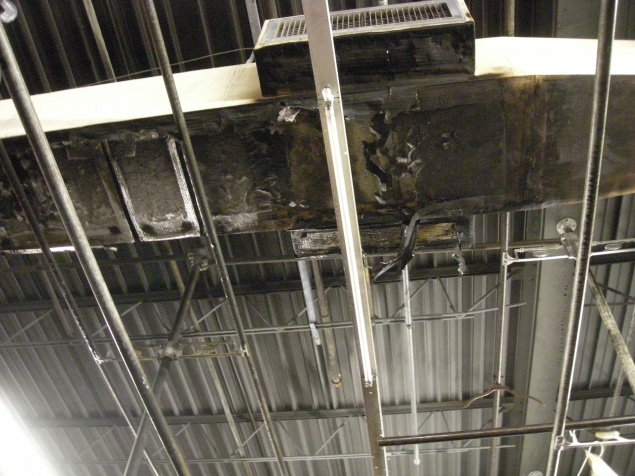 Scorched ductwork